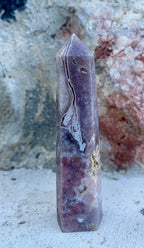Amethyst/ crazy lace/ flower agate tower