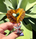 Tiger eye heart wings