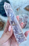 Pink amethyst/ amethyst/ flower agate tower