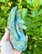 Ocean jasper swan carving