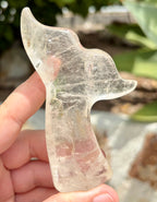 Clear quartz whale tail