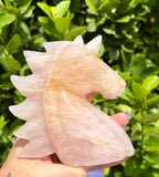 Rose quartz unicorn