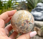 Crazy lace agate sphere