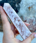 Pink amethyst/ flower agate tower