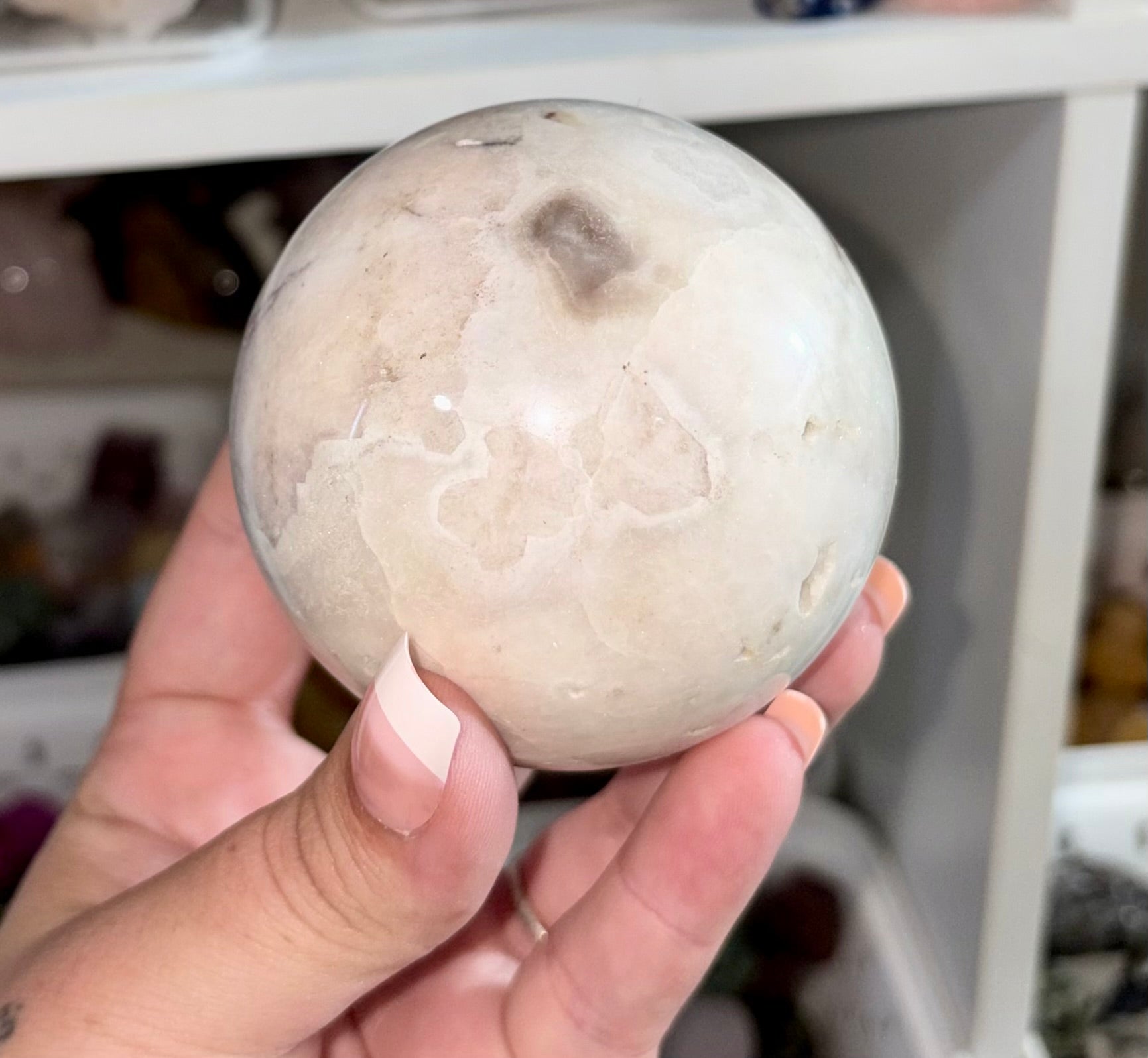 Pink amethyst sphere