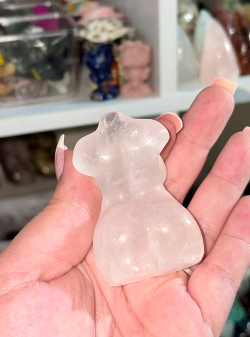 Clear quartz curvy lady body
