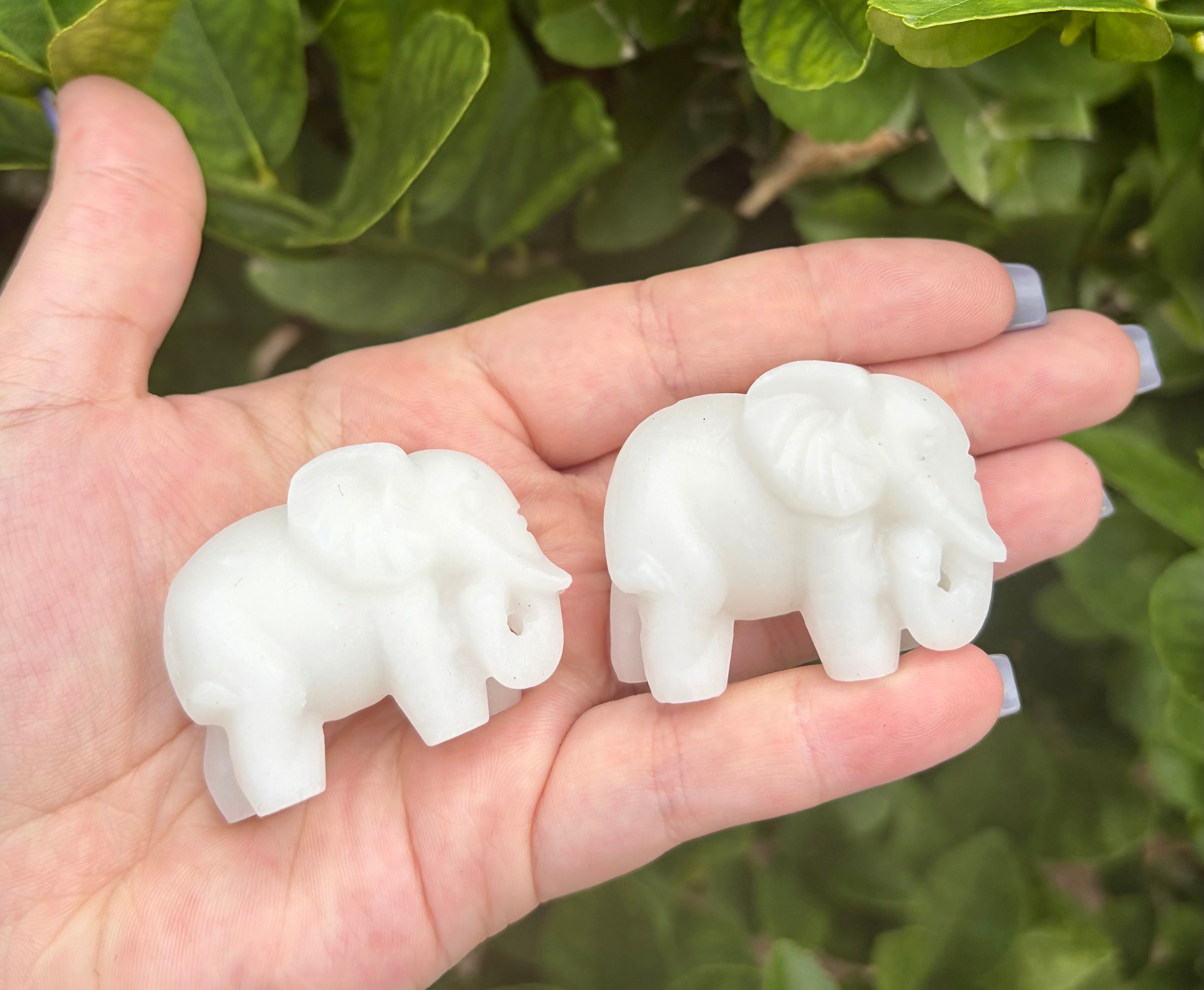 White jade elephant