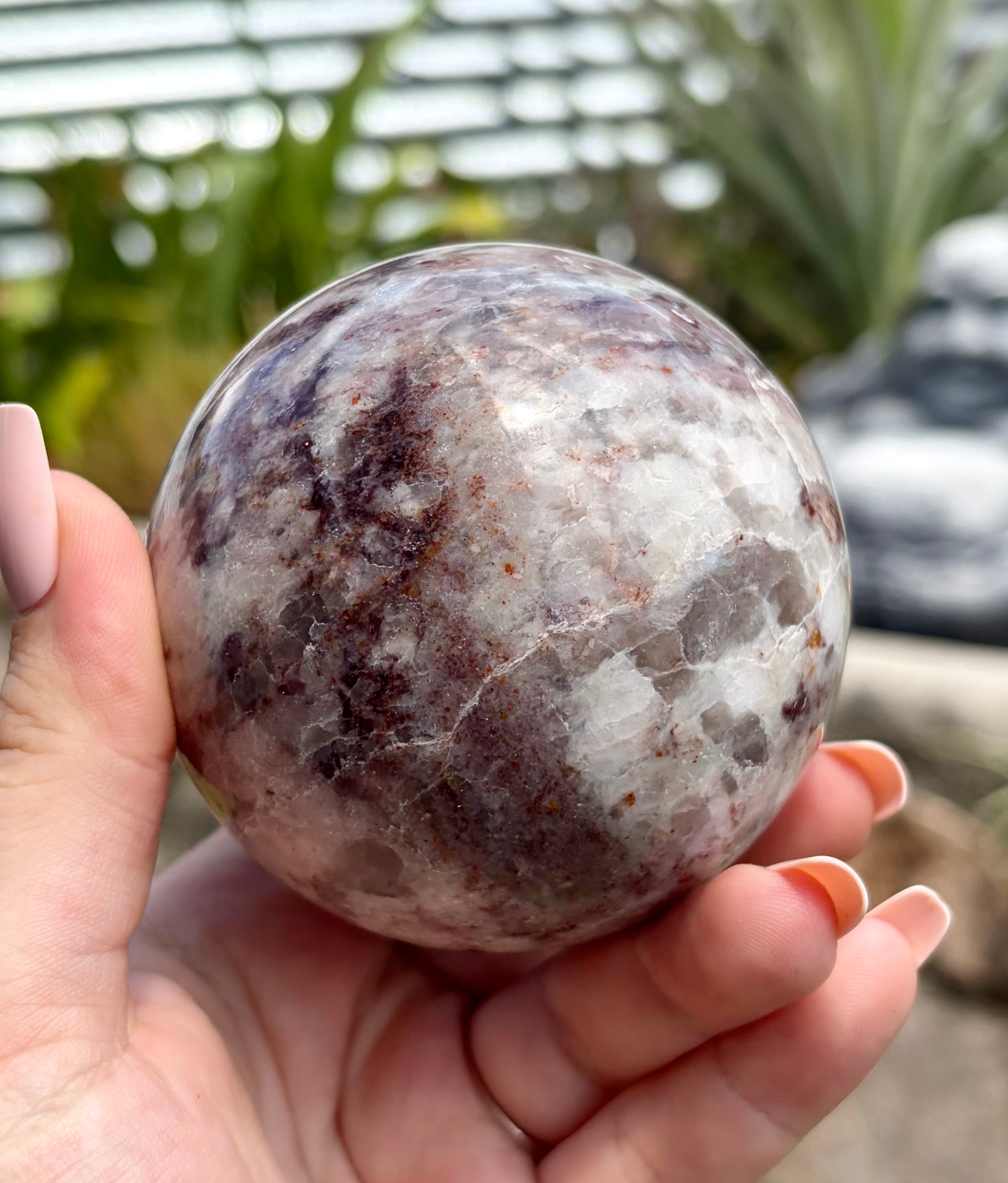 Purple tourmaline sphere