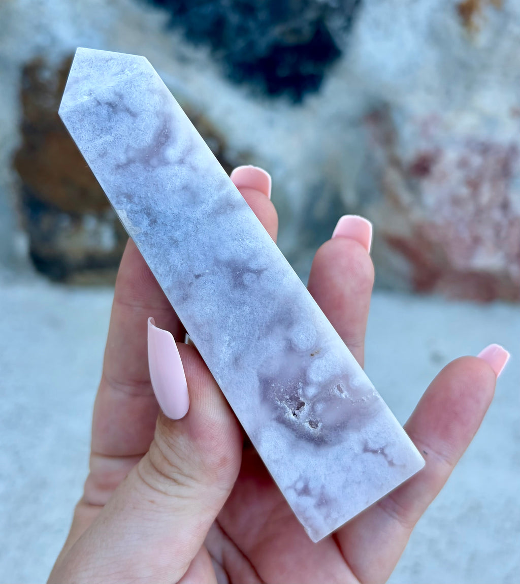 Pink amethyst tower A