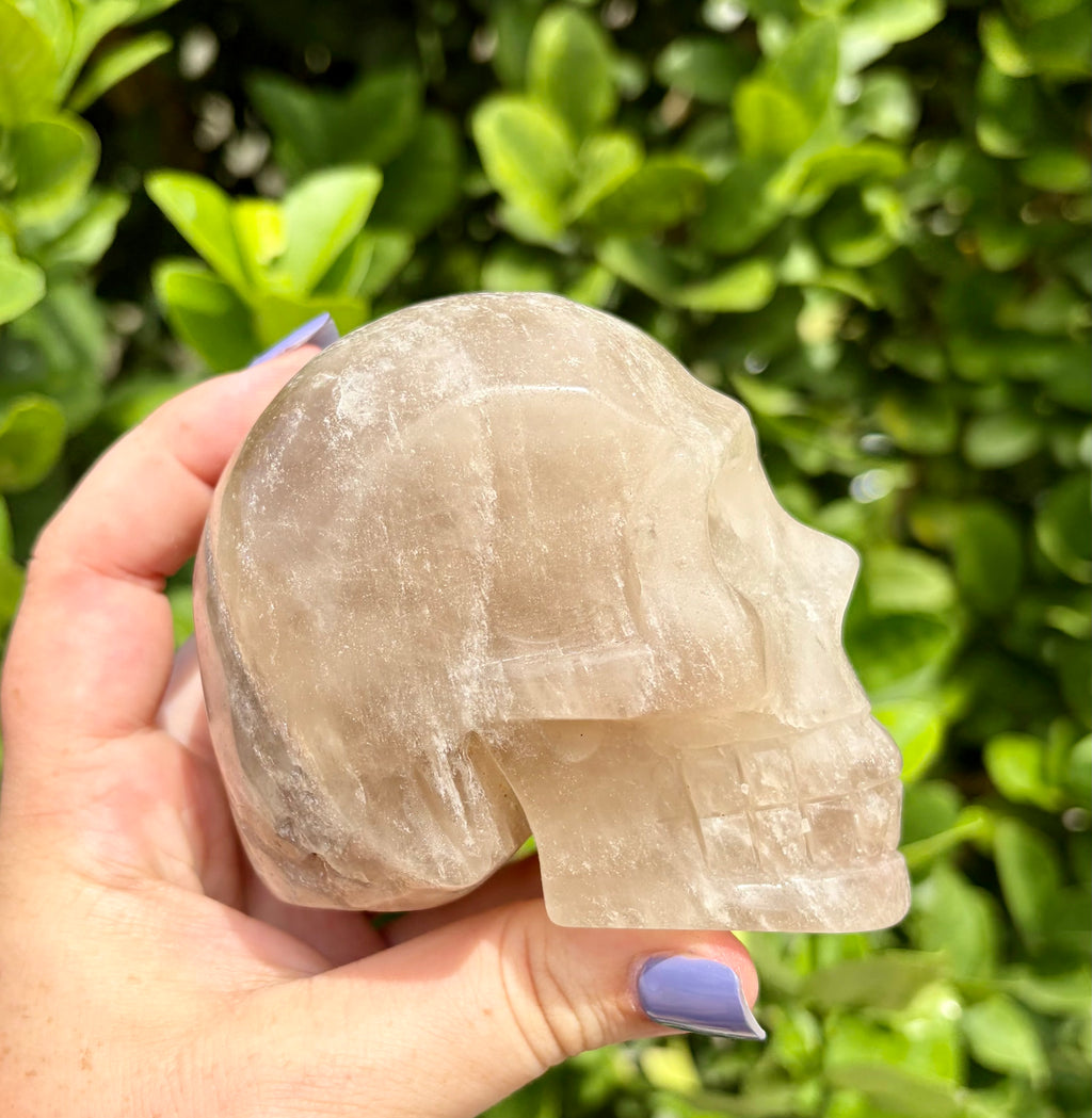 Smokey citrine skull