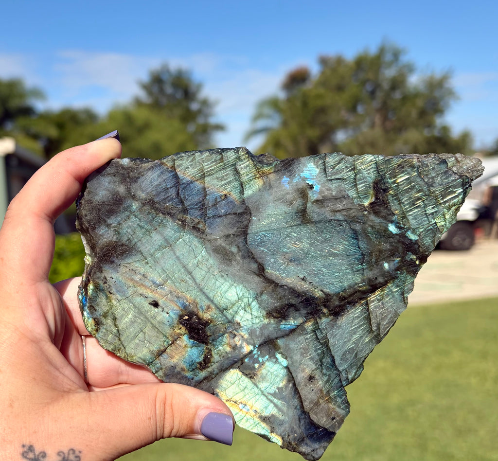 Labradorite slab