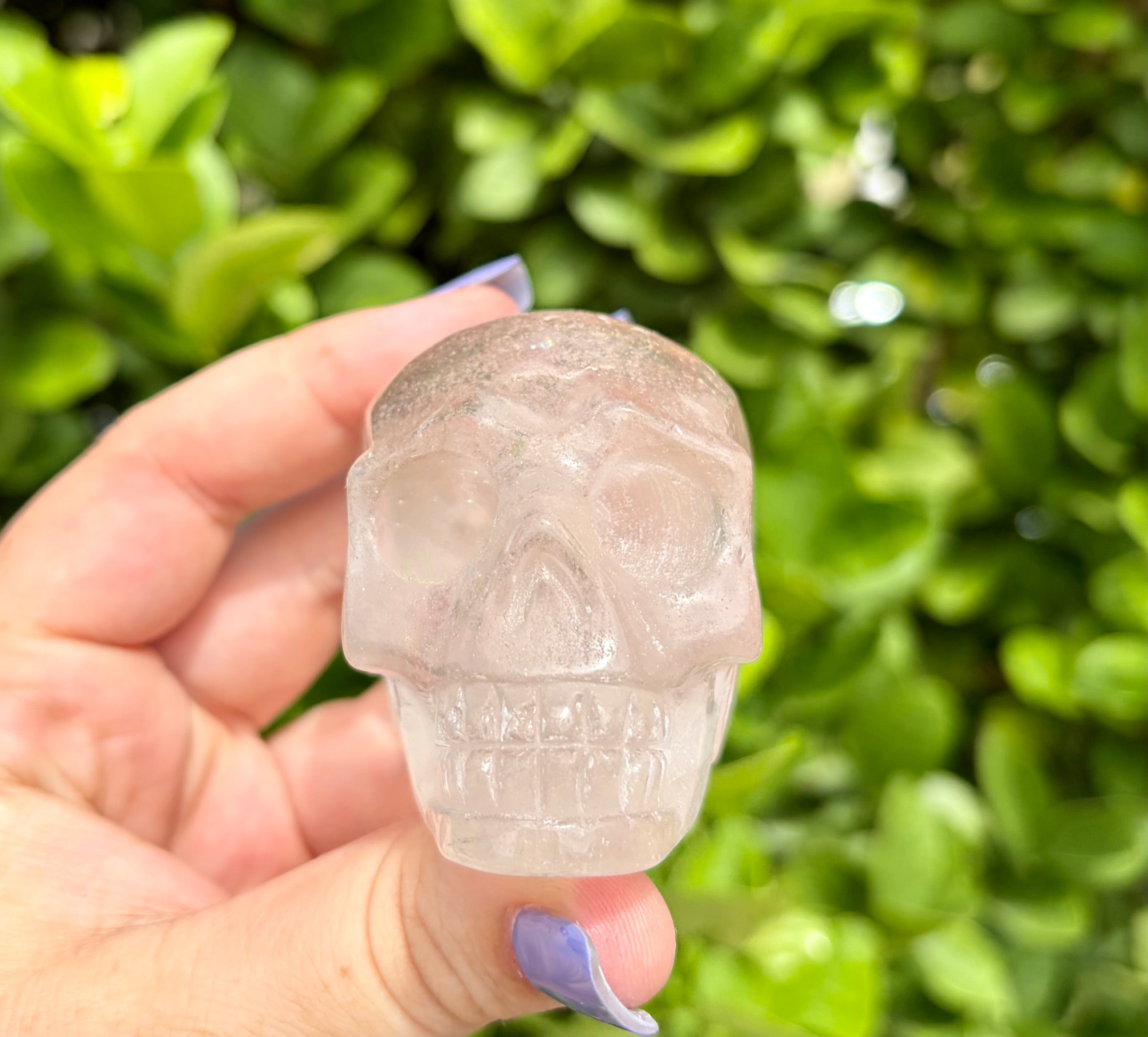 Clear quartz skull