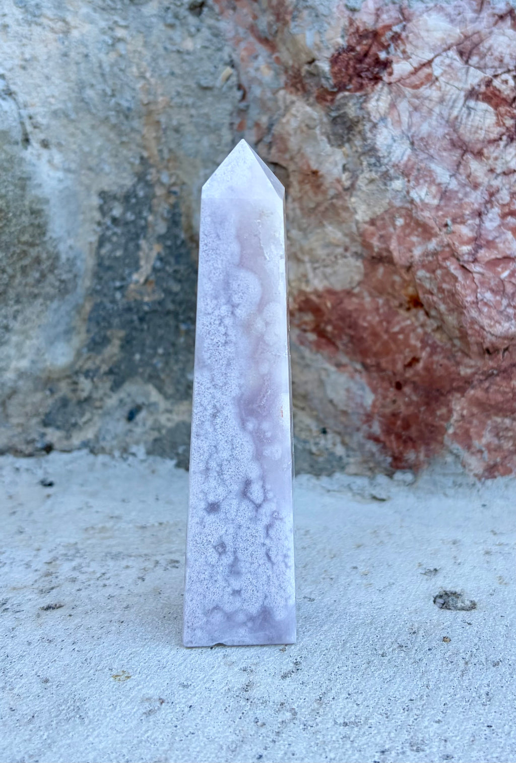Pink amethyst/ flower agate tower