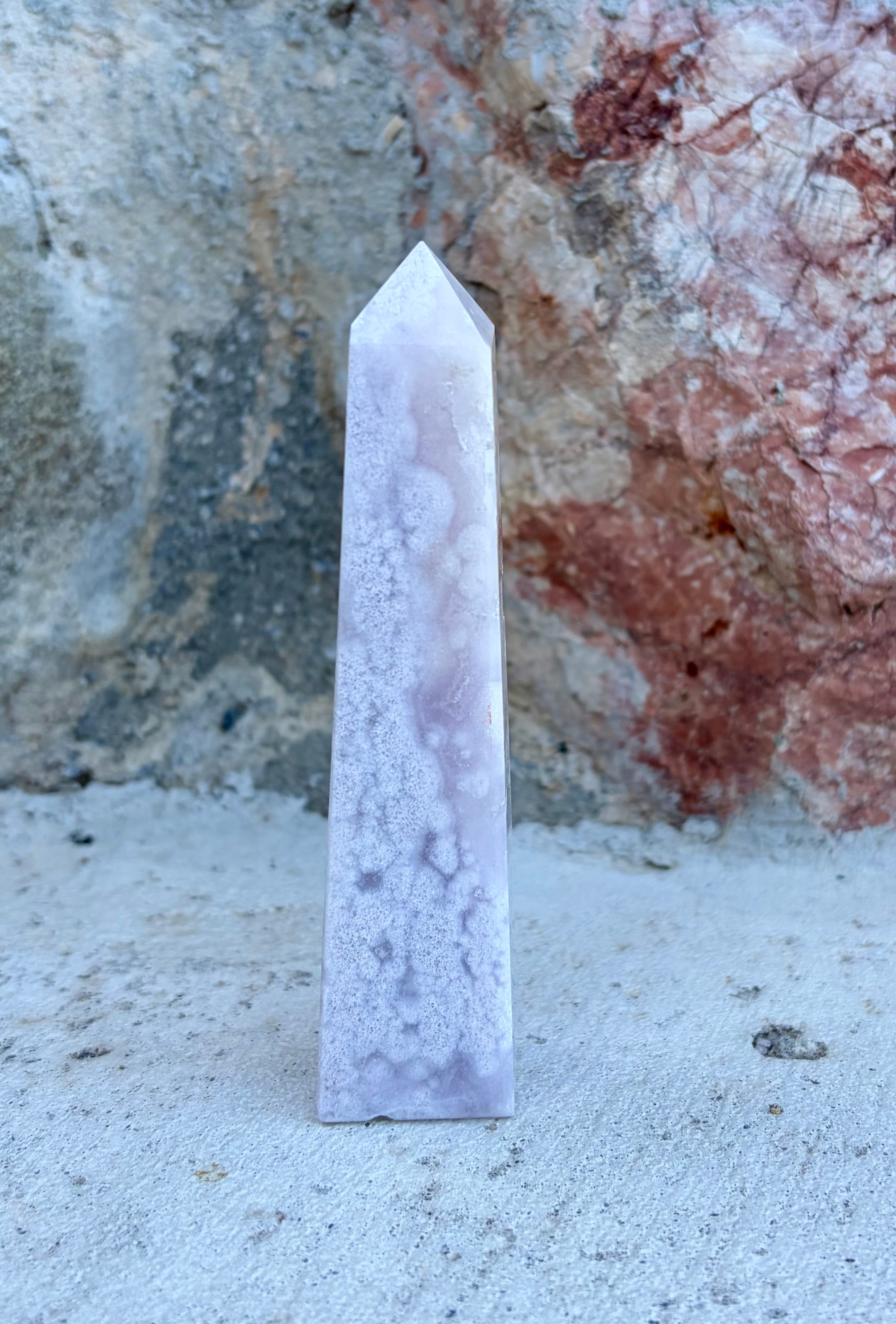 Pink amethyst/ flower agate tower