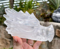 Clear quartz dragon head