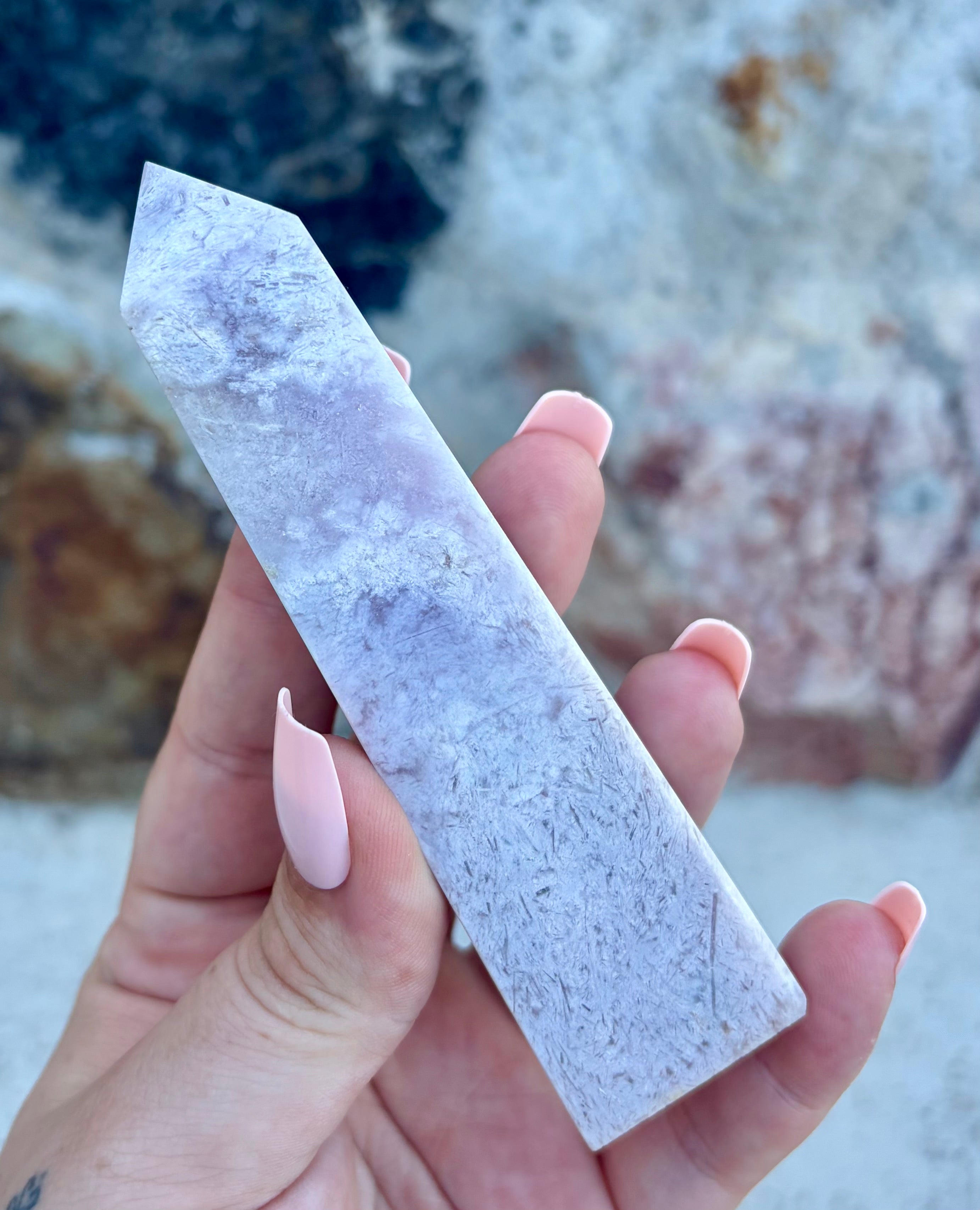Pink amethyst tower