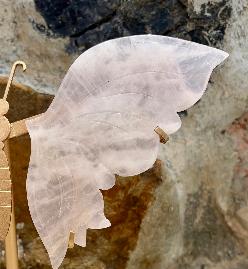 Rose quartz butterfly wings