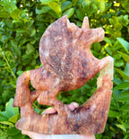 Fire quartz Pegasus carving