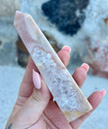 Pink amethyst/ flower agate tower