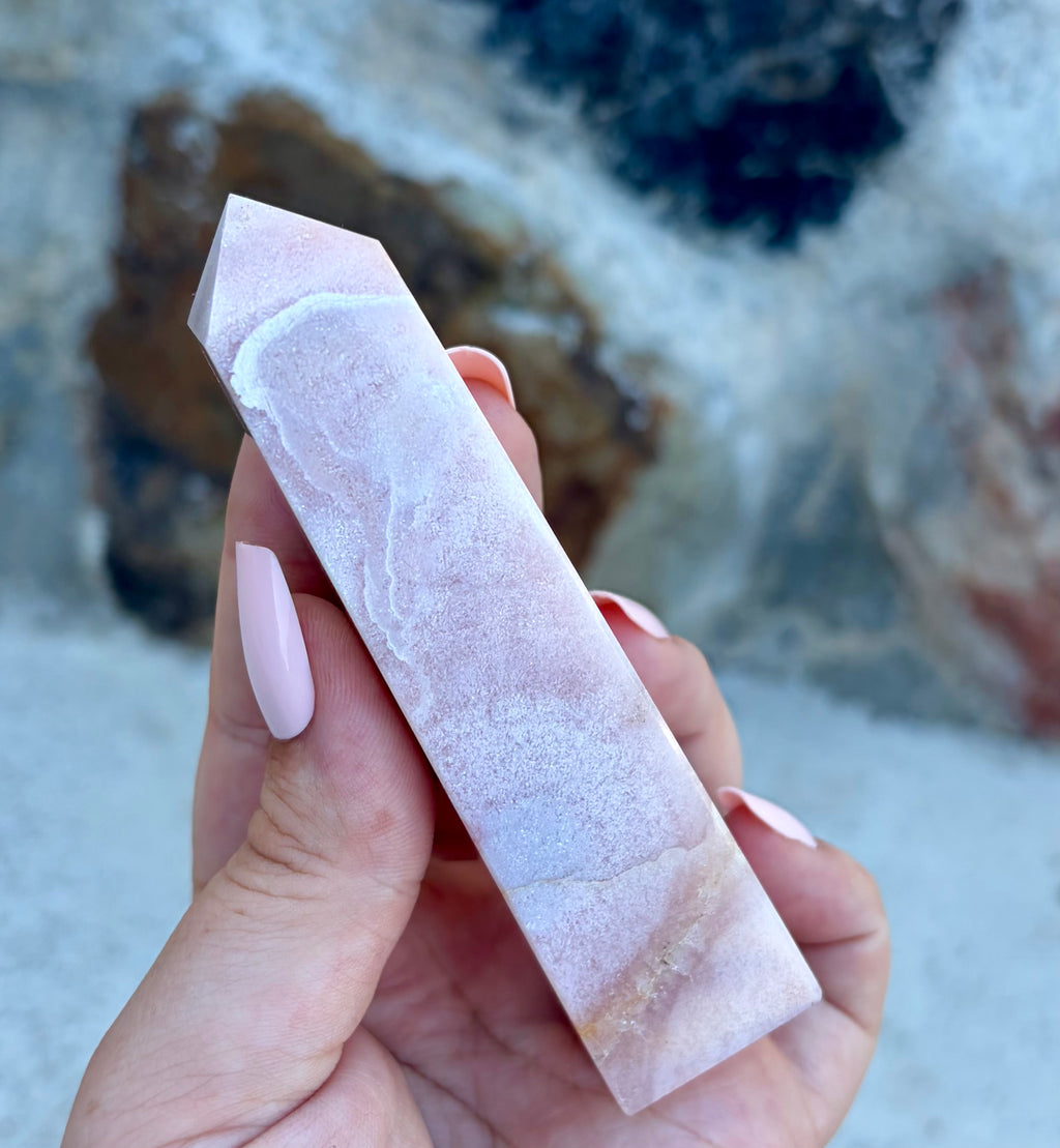 Pink amethyst tower