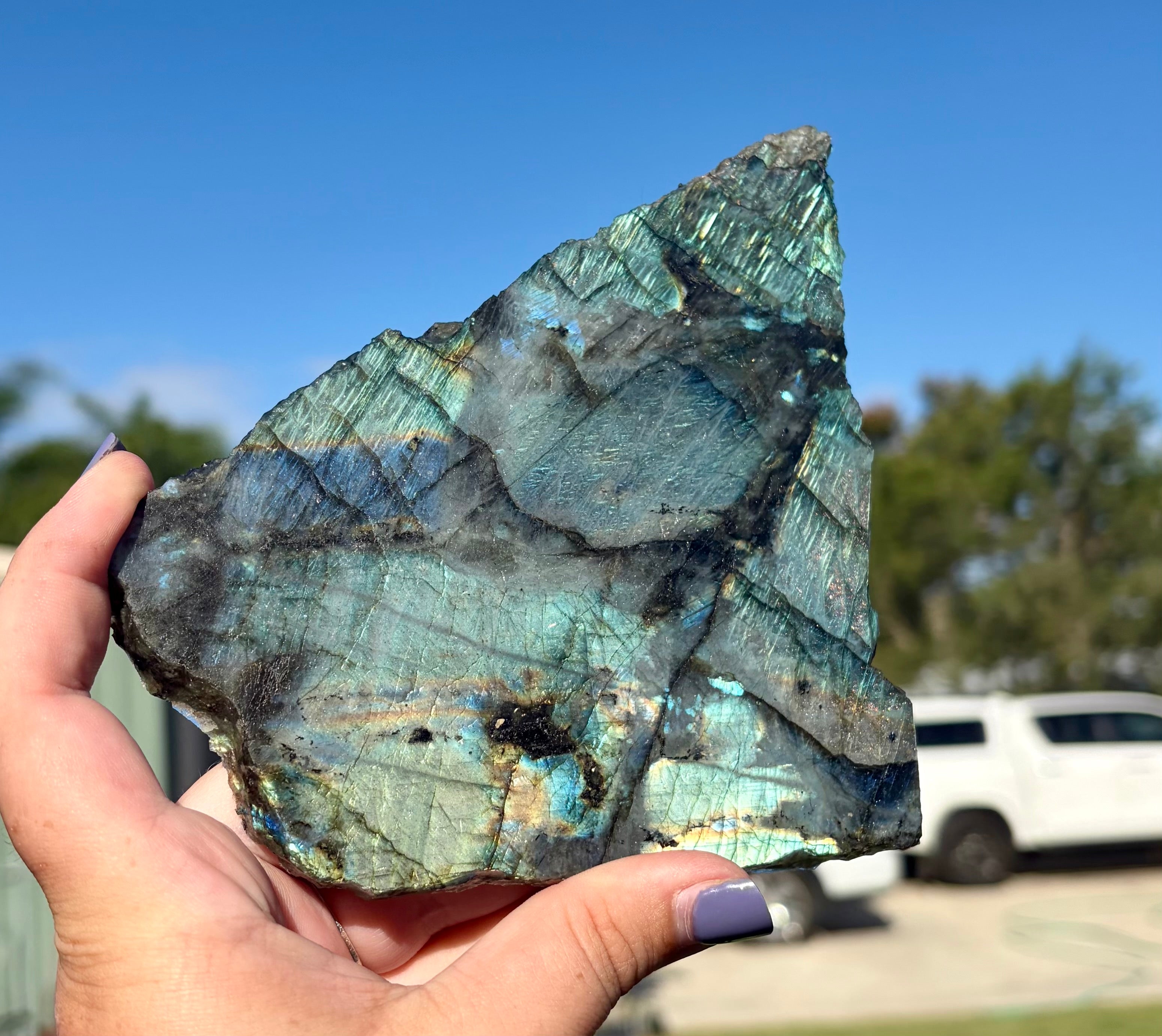 Labradorite slab