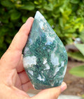 Moss agate teardrop C