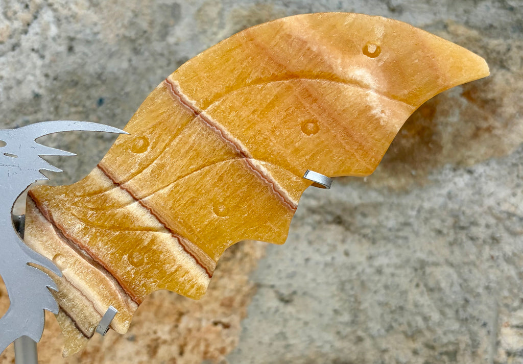 Yellow calcite dragon wings
