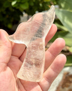 Clear quartz whale tail