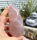 Lavender rose quartz flame