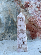 Pink Amethyst/ Flower agate tower