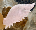 Rose quartz raven wings