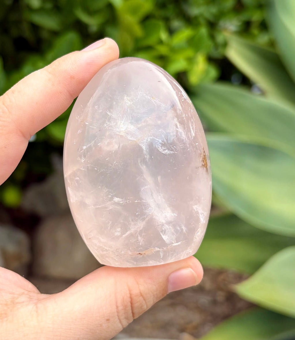 Ice rose quartz free form A