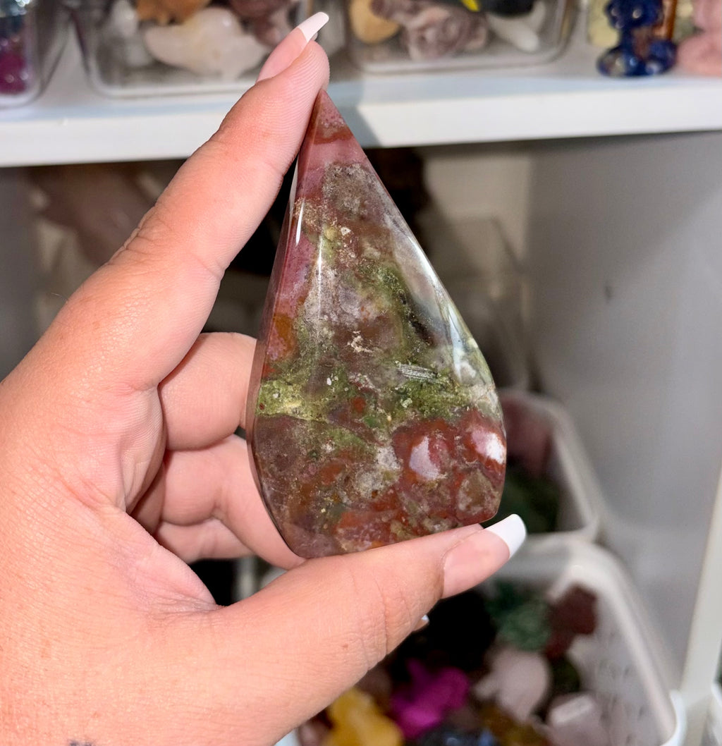 Sea jasper tear drop A
