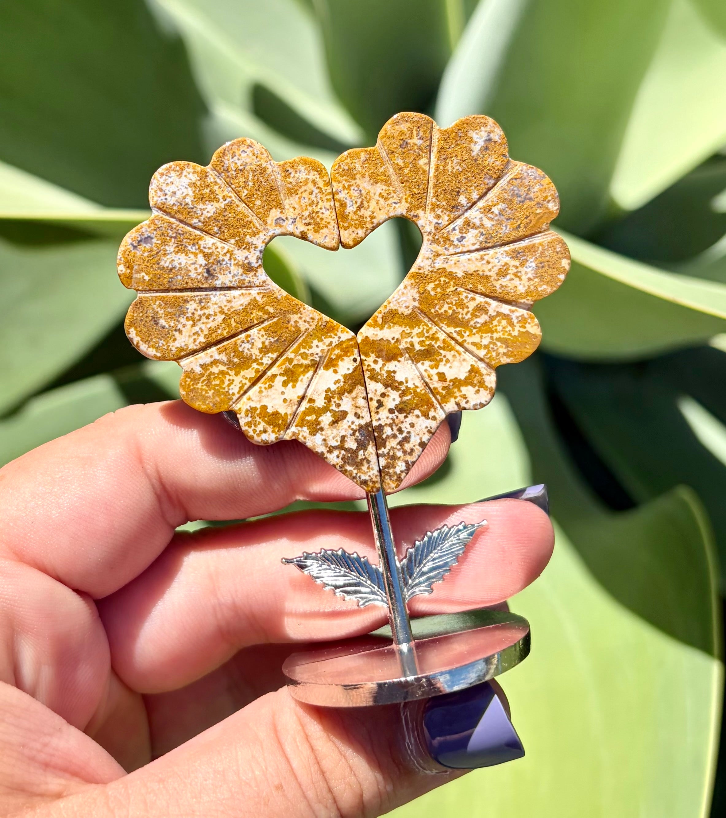 Ocean jasper heart wings