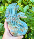 Ocean jasper swan carving