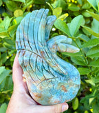 Ocean jasper swan carving