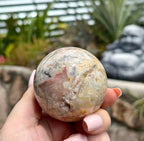 Crazy lace agate sphere