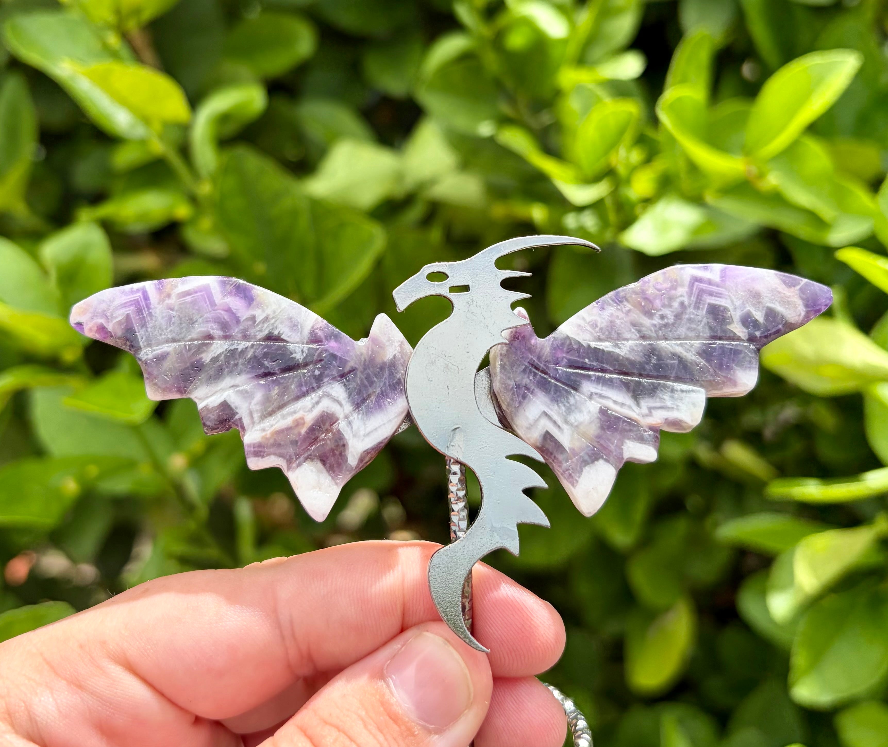 Chevron Amethyst dragon wings