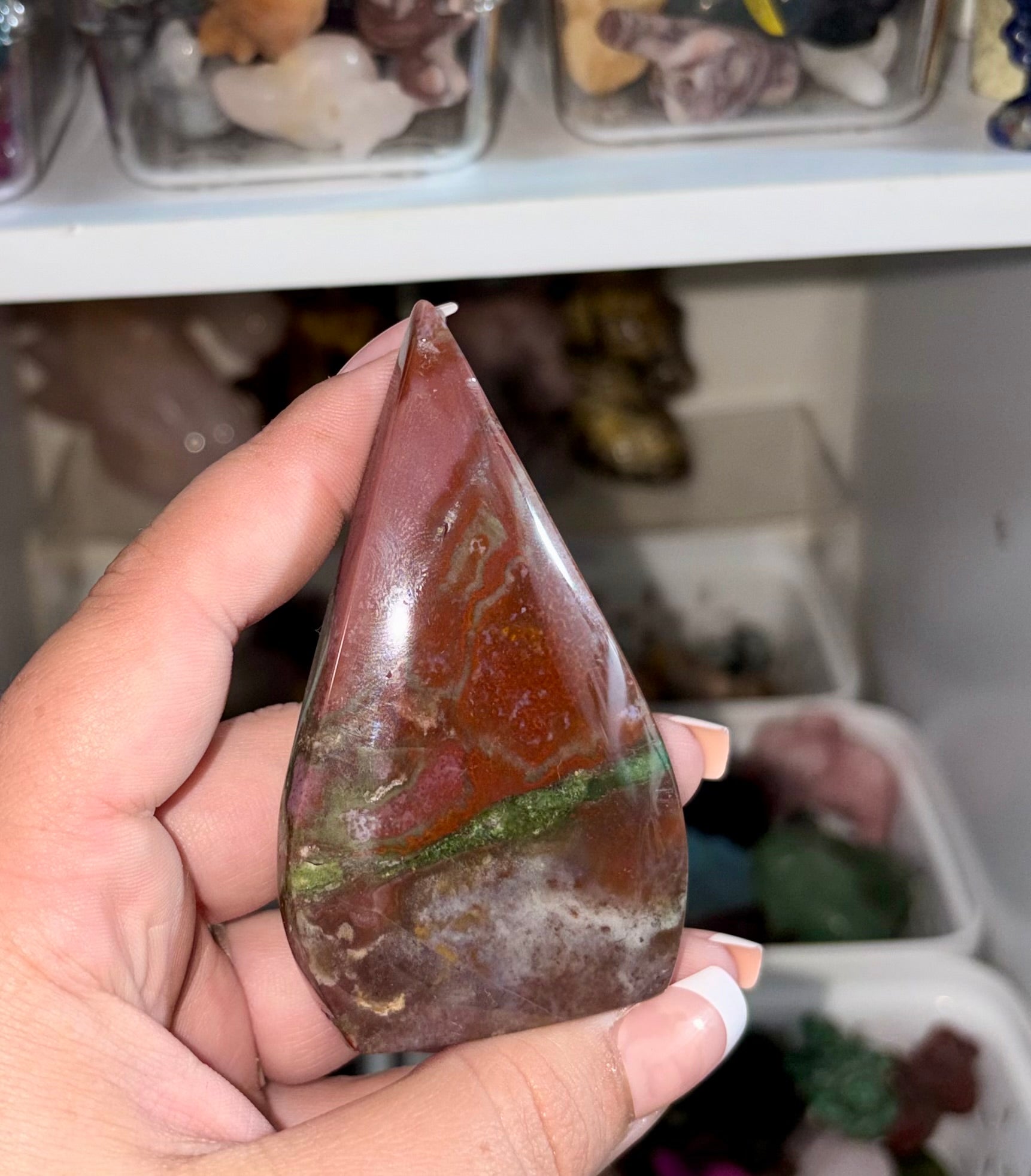 Sea jasper tear drop A