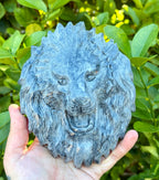 Grey Jade lion head