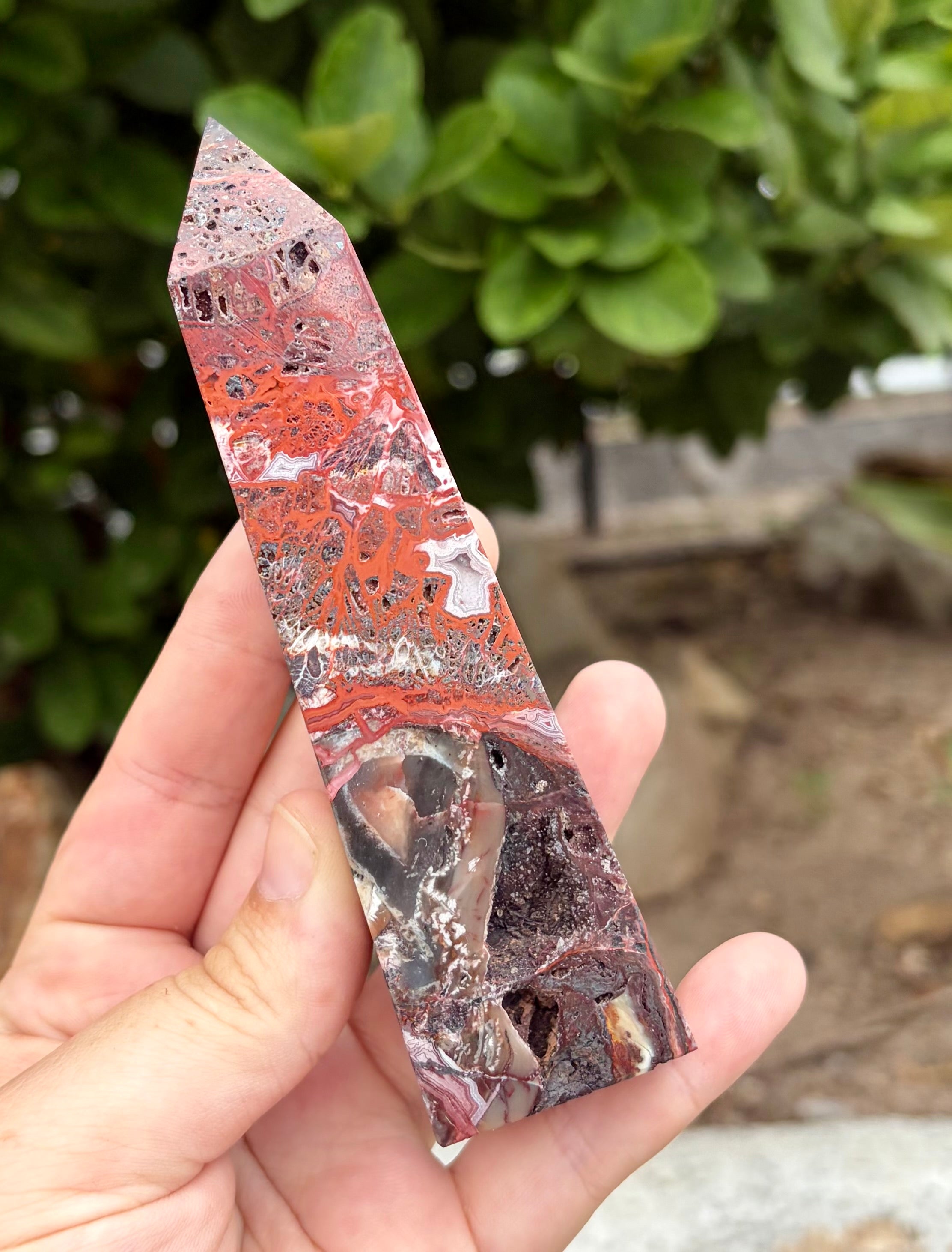 Red Mexican crazy lace tower