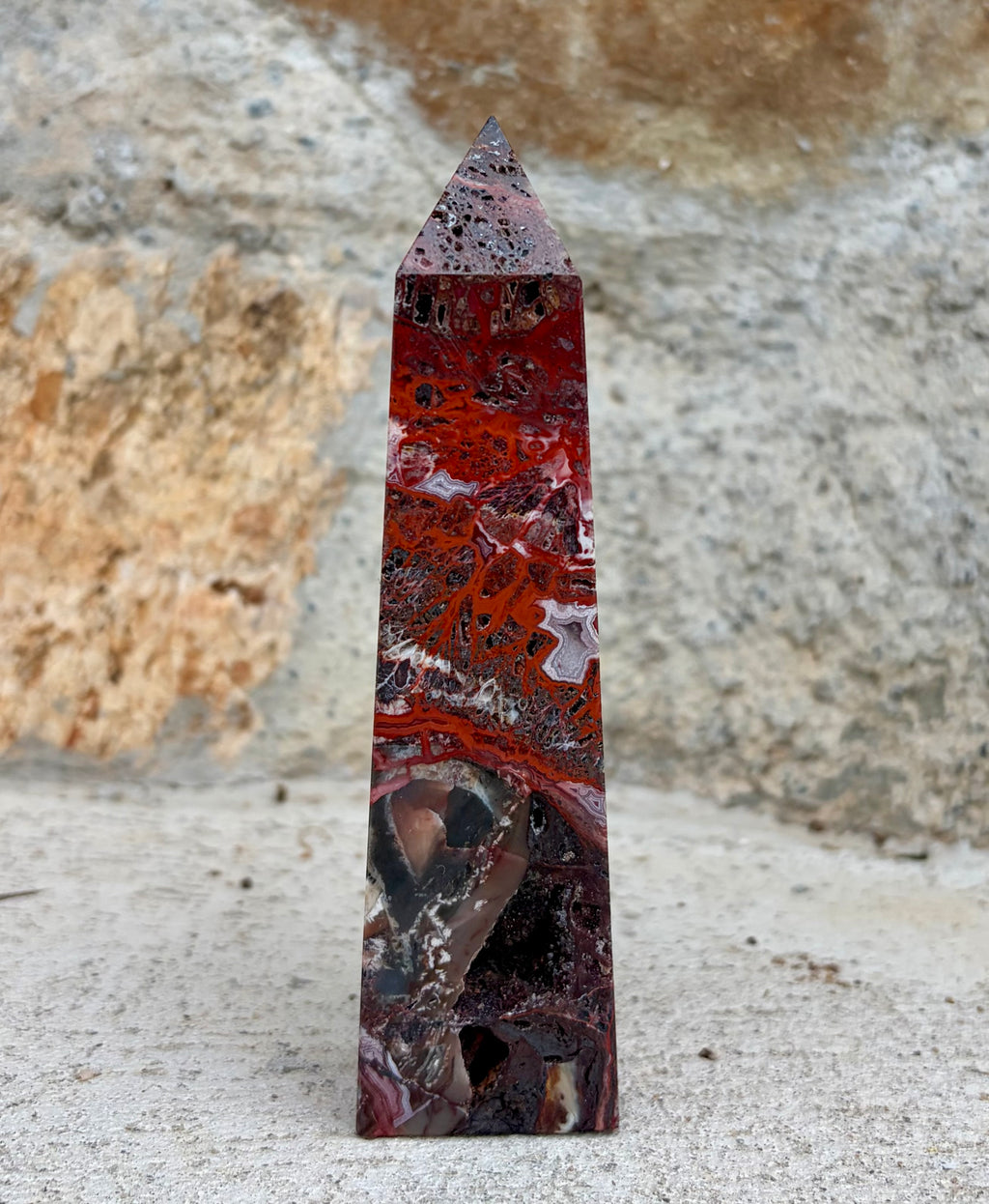 Red Mexican crazy lace tower