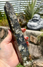 Tourmaline and green mica tower