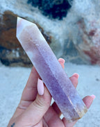 Amethyst/ flower agate tower