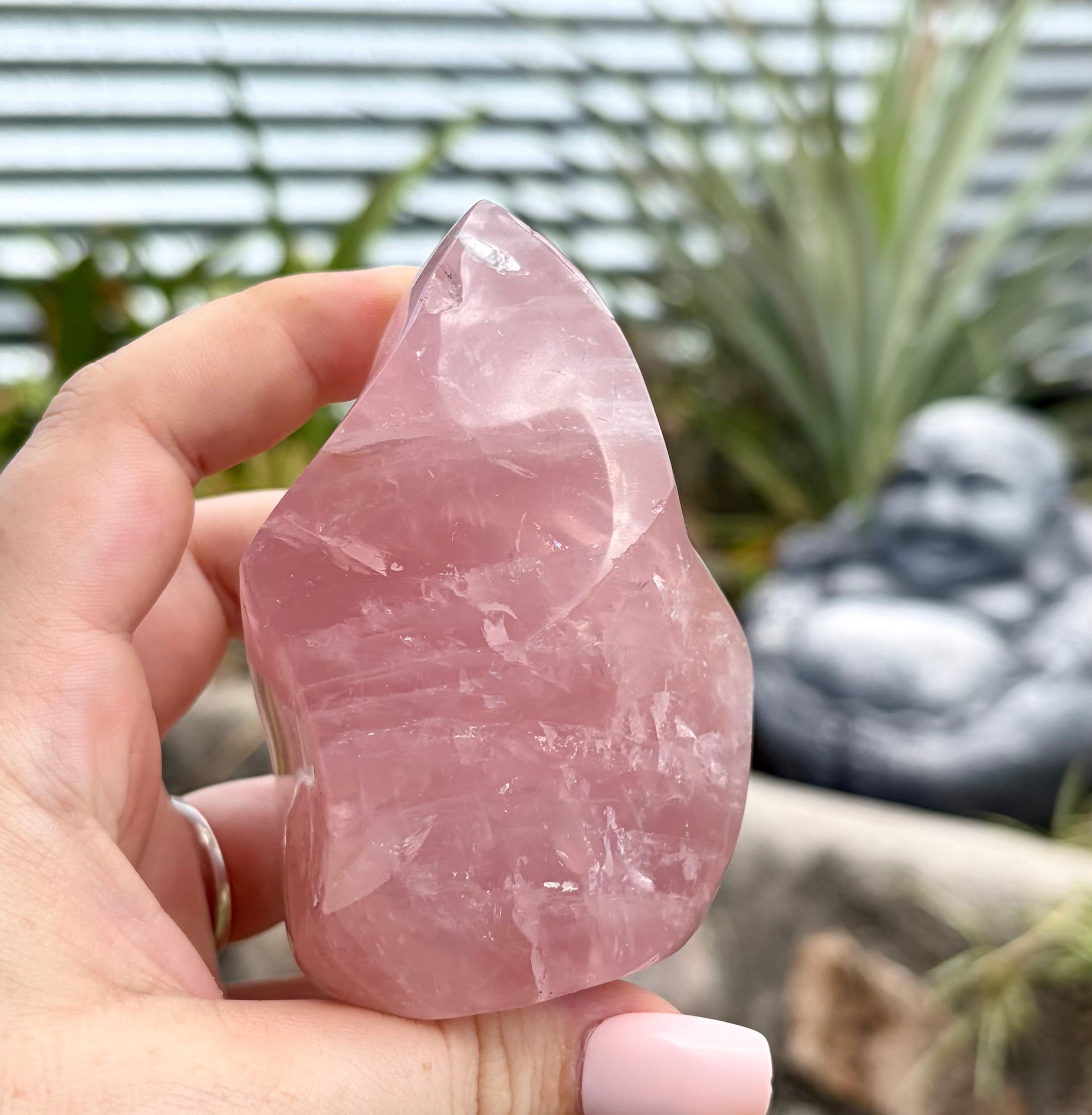 Rose quartz flame