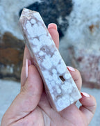 Pink Amethyst/ Flower agate tower