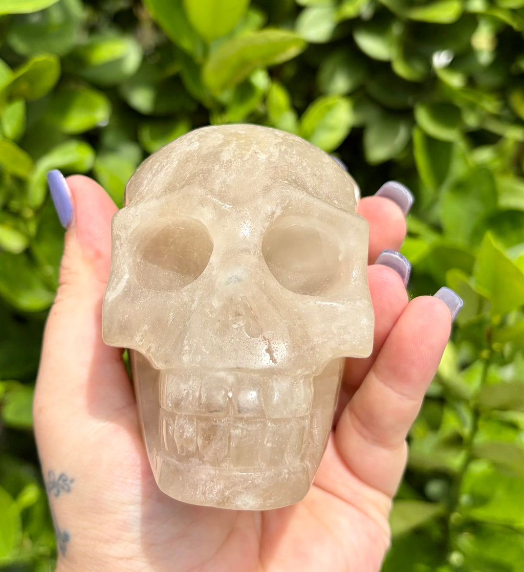 Smokey citrine skull
