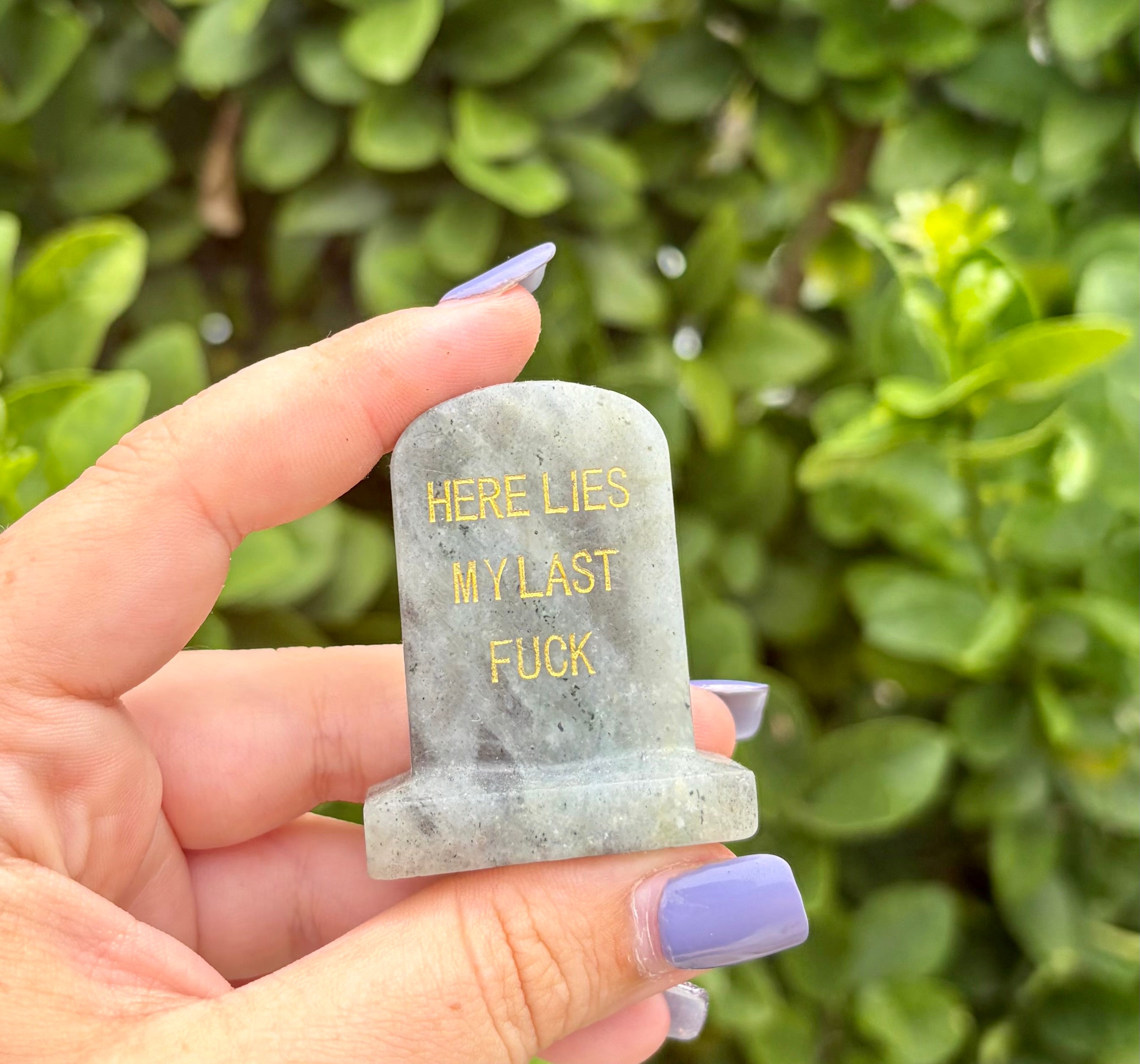 Labradorite tombstone