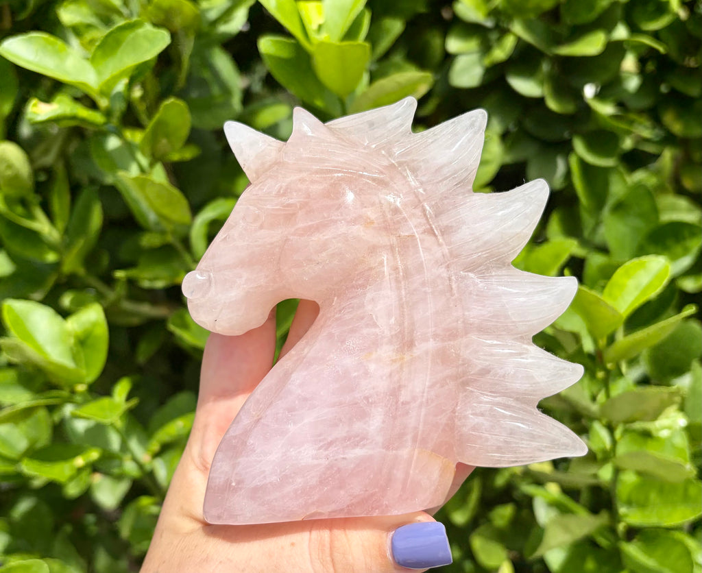 Rose quartz unicorn