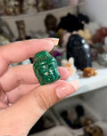 Malachite Buddha head B